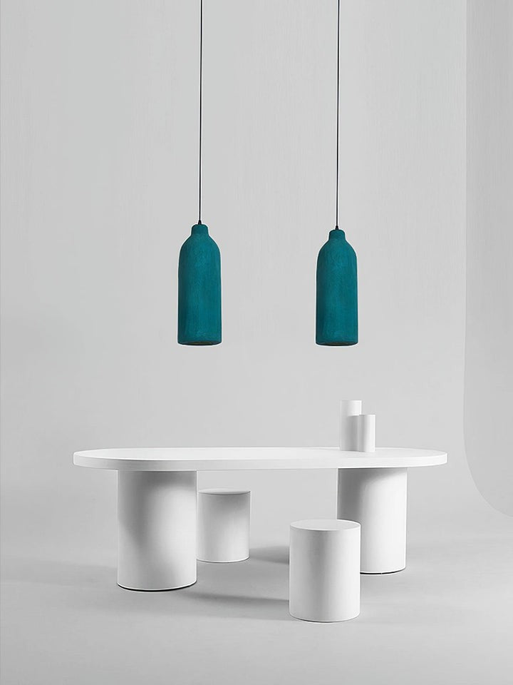 Modern Dark Green Polystyrene Pendant Light
