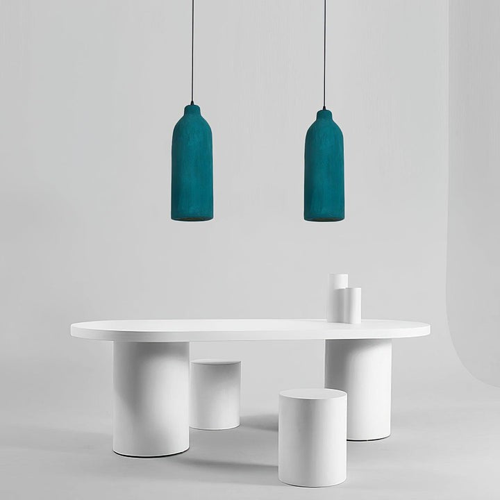 Modern Dark Green Polystyrene Pendant Light