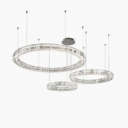 Modern Faceted Crystal LED Chandelier
