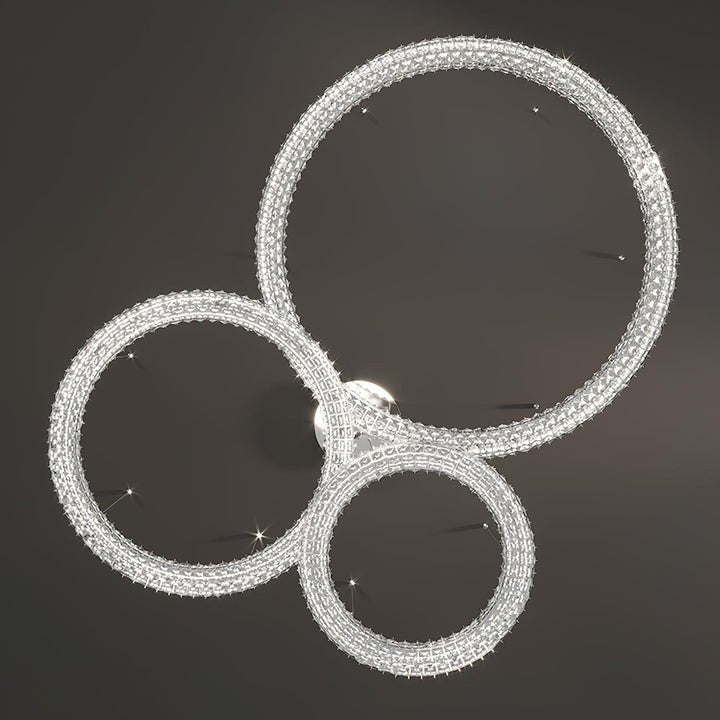 Modern Faceted Crystal LED Chandelier