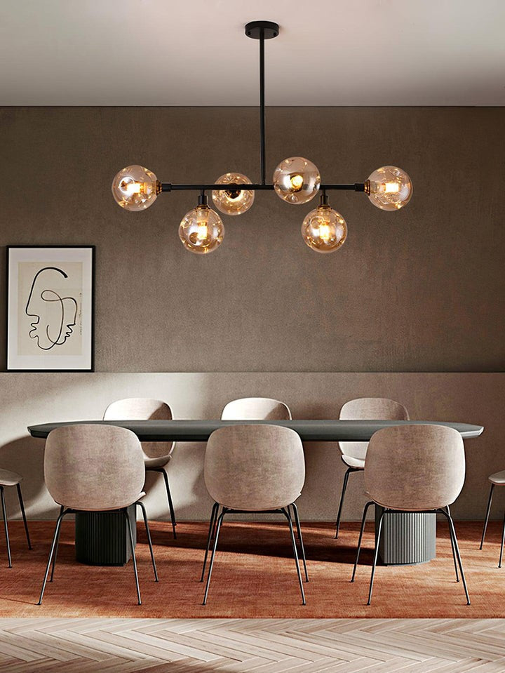 Modern Glass Multi-Light Chandelier