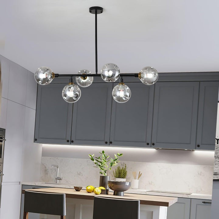 Modern Glass Multi-Light Chandelier