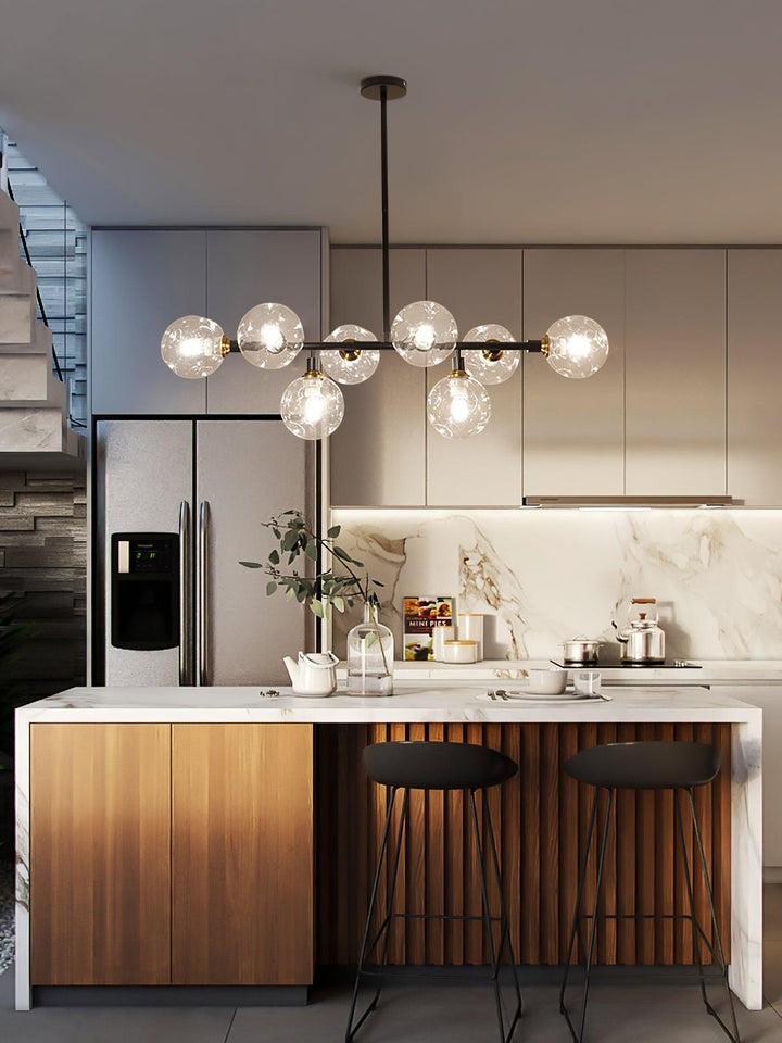 Modern Glass Multi-Light Chandelier