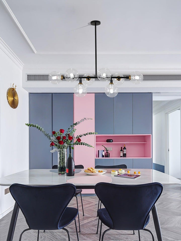 Modern Glass Multi-Light Chandelier