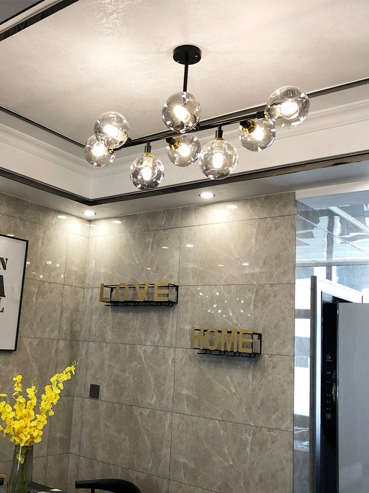 Modern Glass Multi-Light Chandelier
