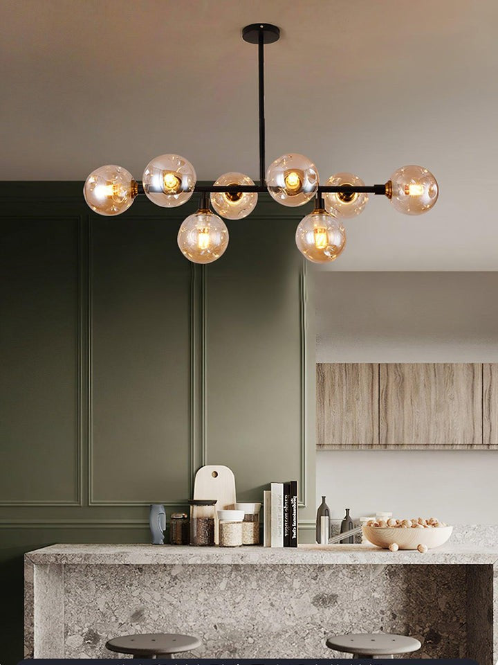 Modern Glass Multi-Light Chandelier