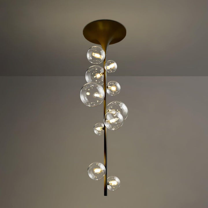 Modern Multi-Arm Metal & Glass Ceiling Light
