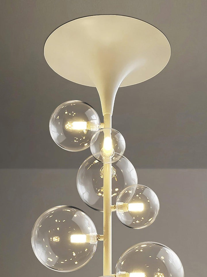 Modern Multi-Arm Metal & Glass Ceiling Light