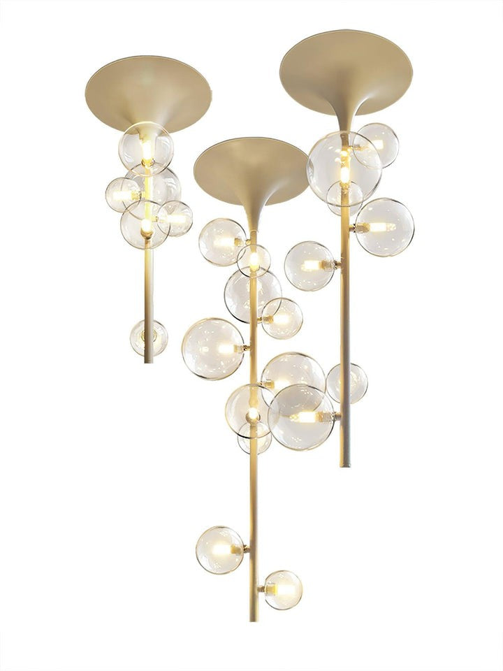 Modern Multi-Arm Metal & Glass Ceiling Light