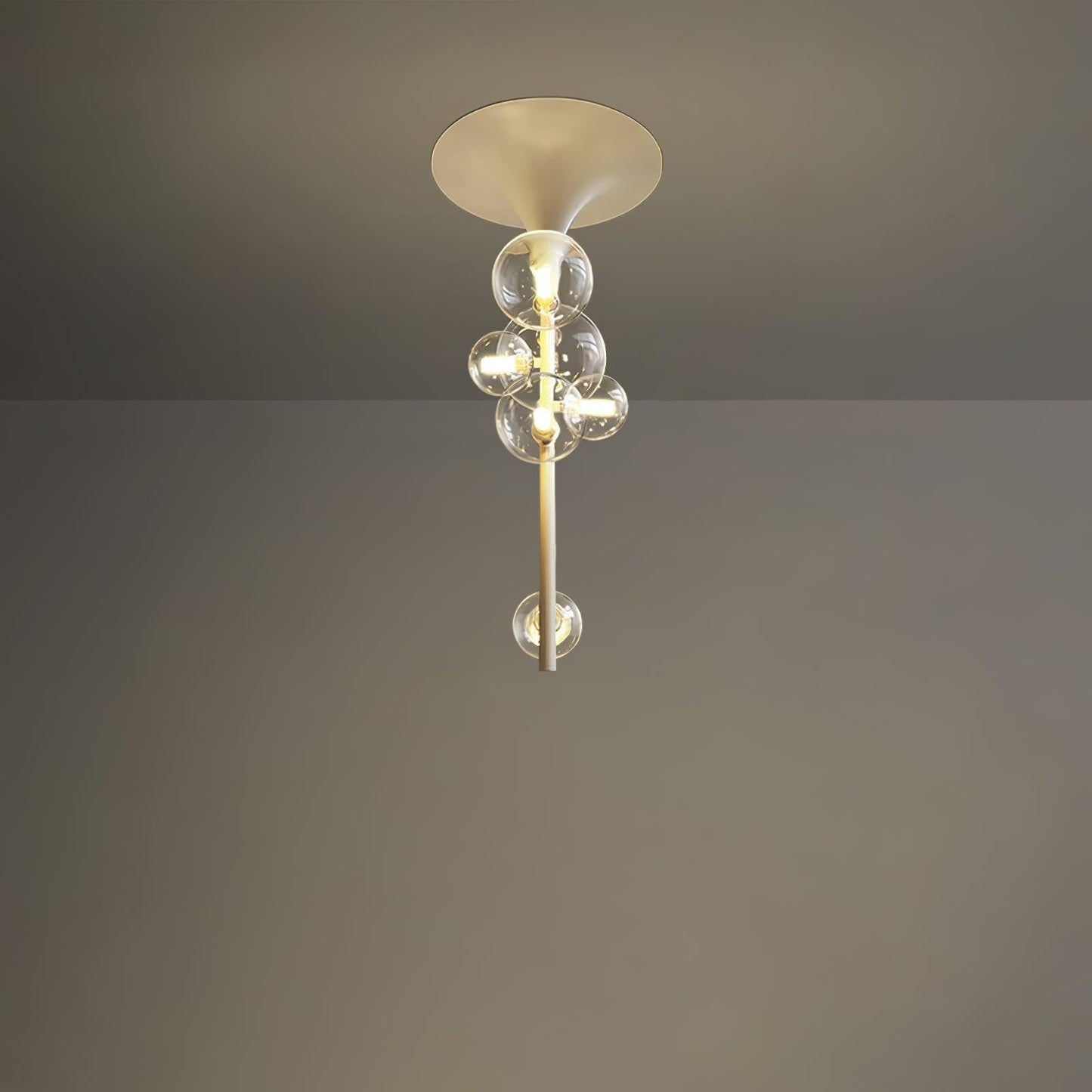 Modern Multi-Arm Metal & Glass Ceiling Light