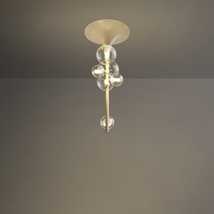 Modern Multi-Arm Metal & Glass Ceiling Light