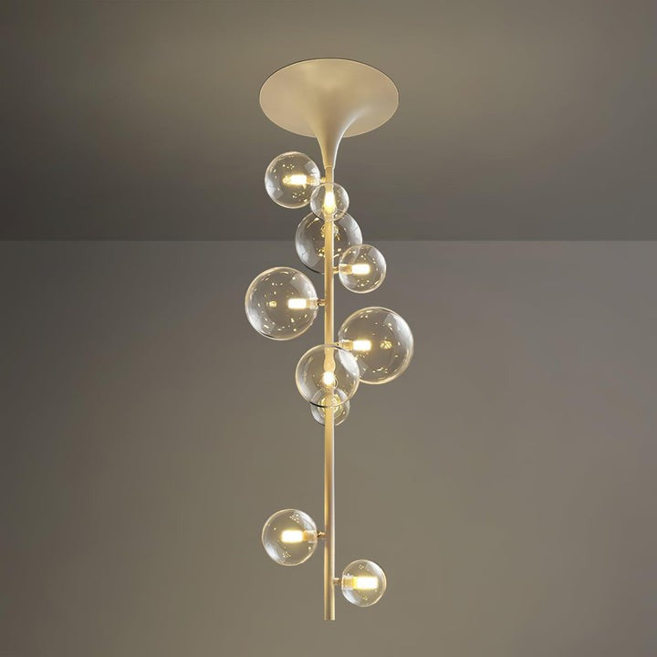 Modern Multi-Arm Metal & Glass Ceiling Light