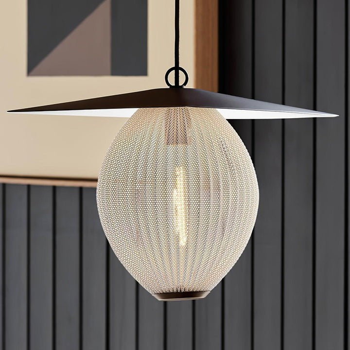 Modern Perforated Stainless Steel Satellite Pendant Light