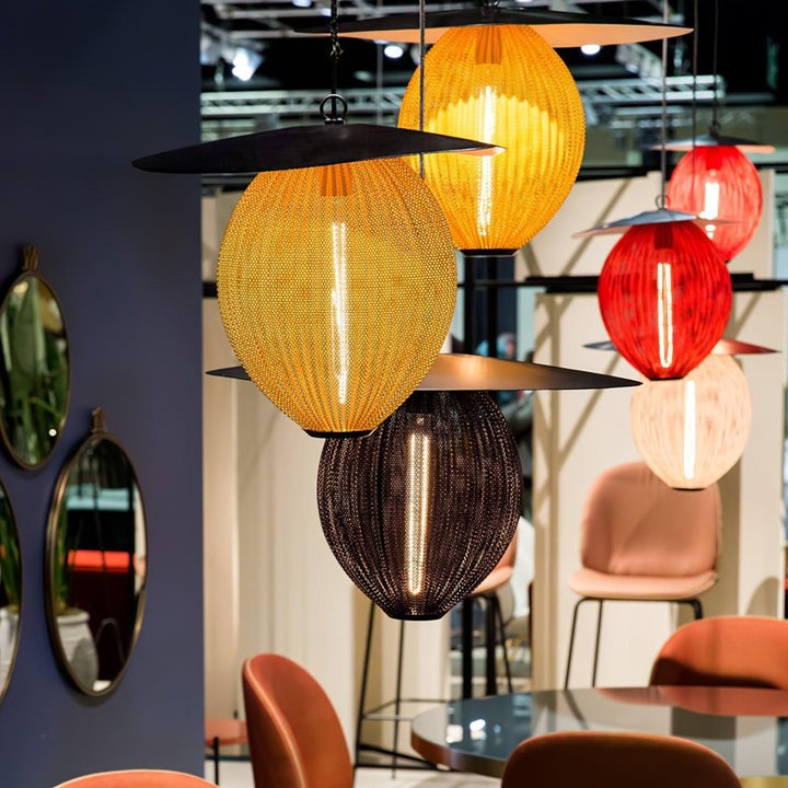 Modern Perforated Stainless Steel Satellite Pendant Light