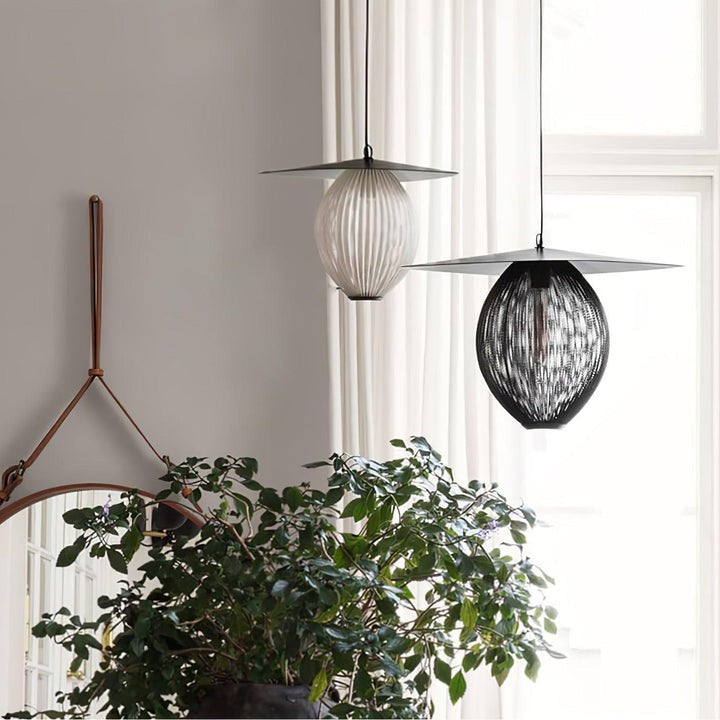 Modern Perforated Stainless Steel Satellite Pendant Light