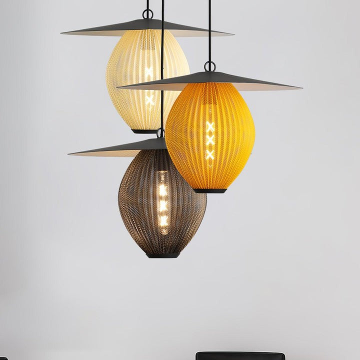 Modern Perforated Stainless Steel Satellite Pendant Light