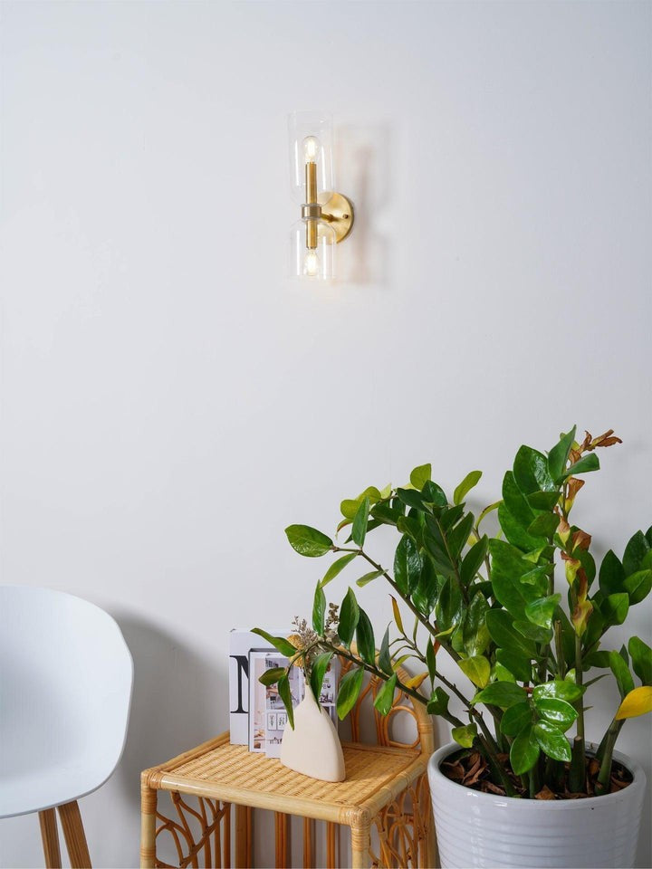 Modern Plug-In Glass Wall Sconce