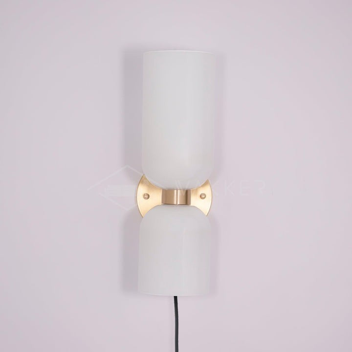 Modern Plug-In Glass Wall Sconce