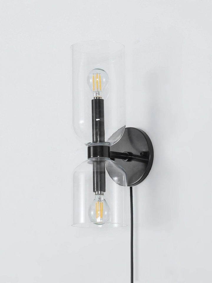 Modern Plug-In Glass Wall Sconce