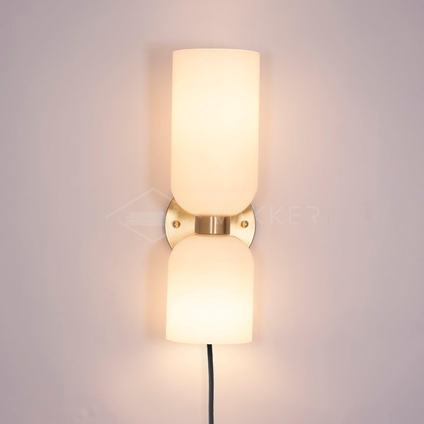 Modern Plug-In Glass Wall Sconce