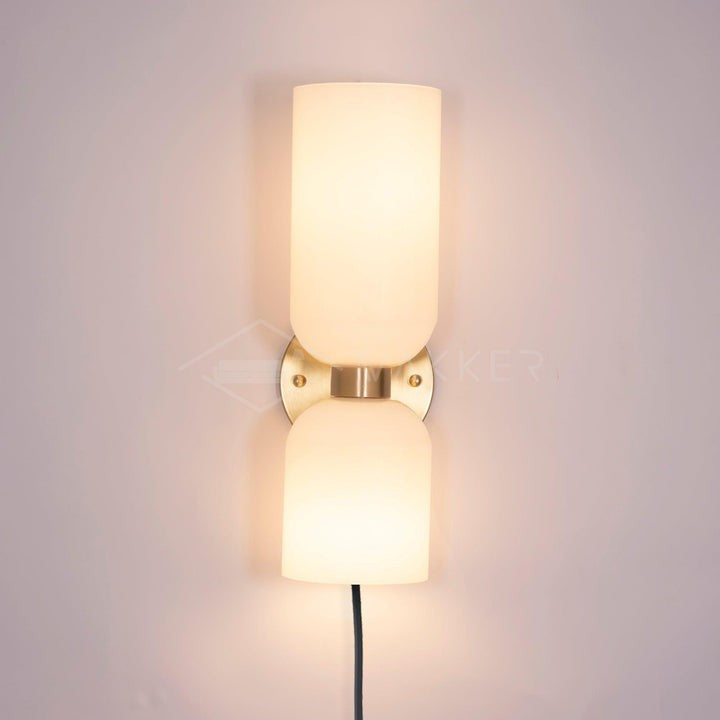 Modern Plug-In Glass Wall Sconce