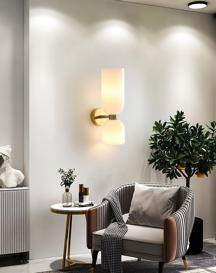 Modern Plug-In Glass Wall Sconce