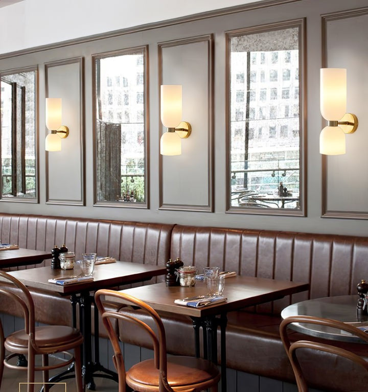 Modern Plug-In Glass Wall Sconce