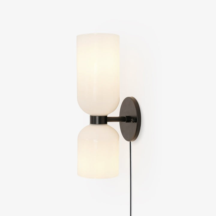 Modern Plug-In Glass Wall Sconce