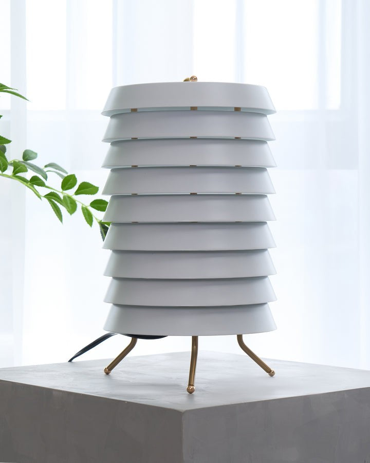 Modern Stacked Disk Tower Table Lamp