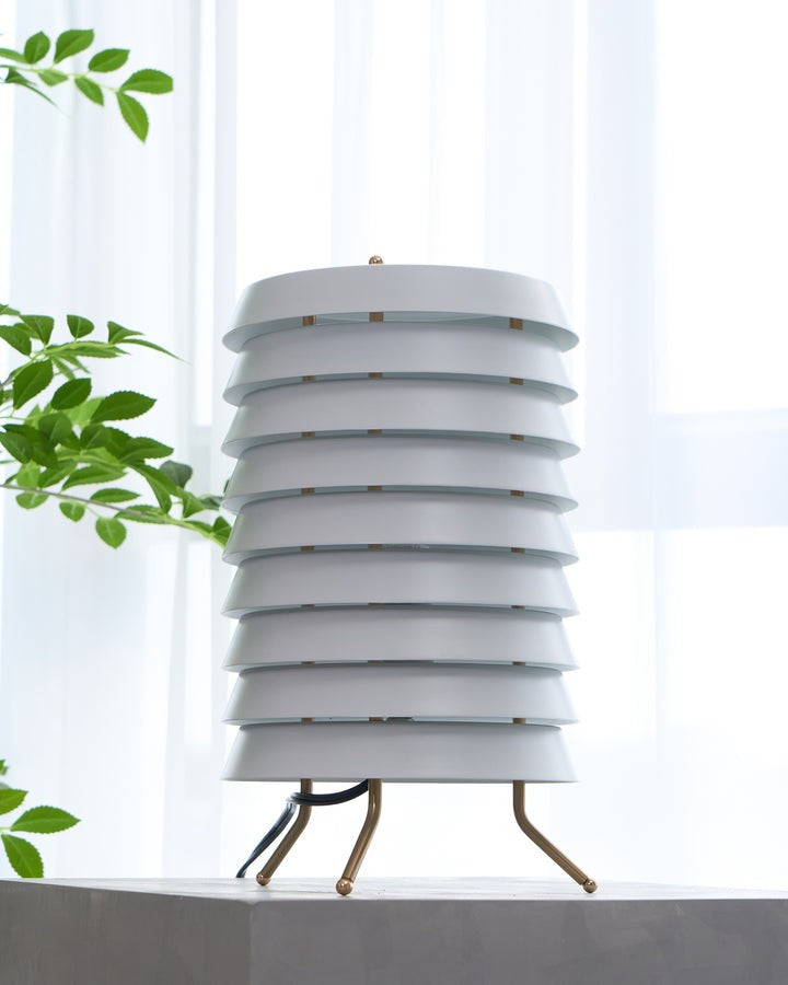 Modern Stacked Disk Tower Table Lamp