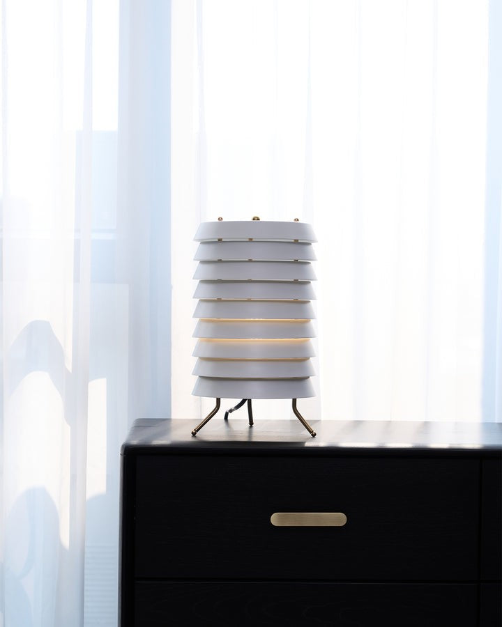 Modern Stacked Disk Tower Table Lamp