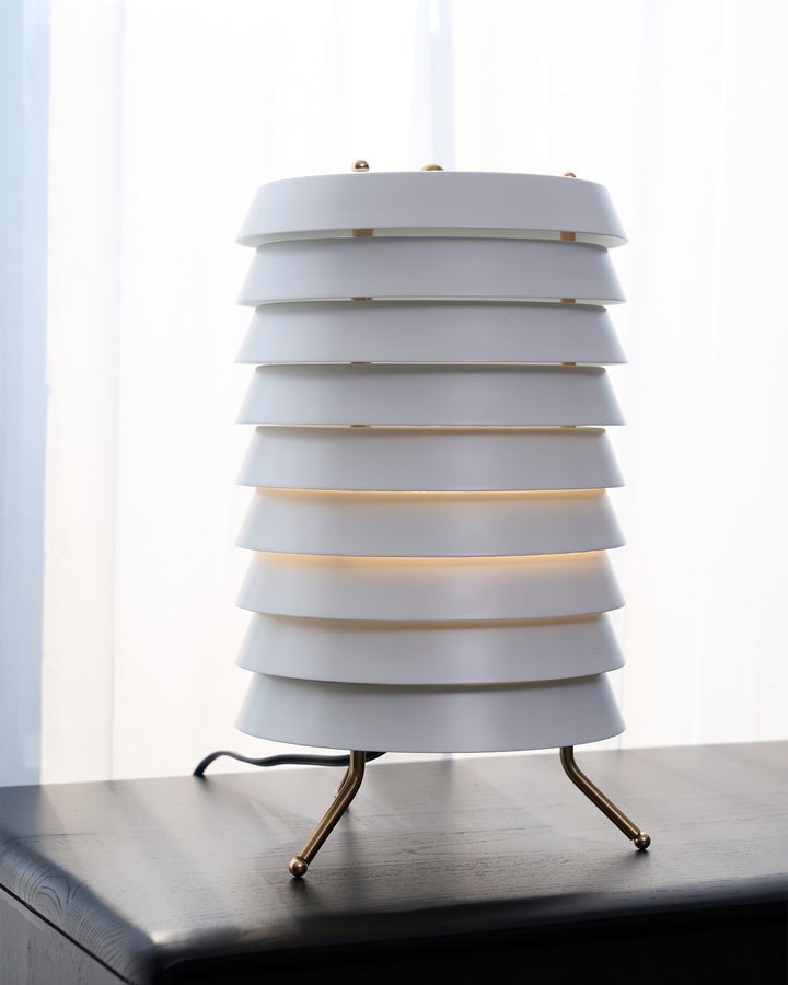 Modern Stacked Disk Tower Table Lamp