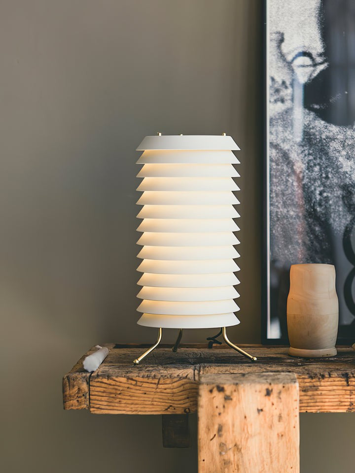 Modern Stacked Disk Tower Table Lamp