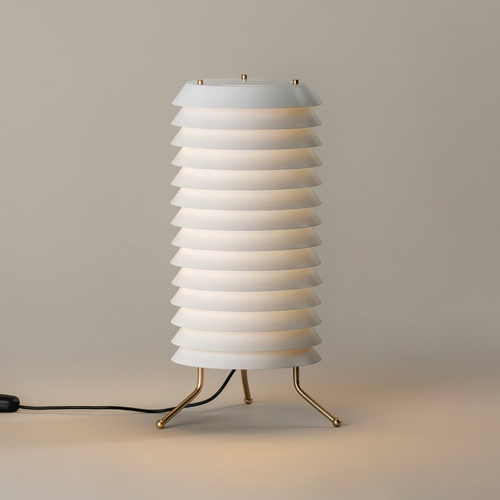 Modern Stacked Disk Tower Table Lamp