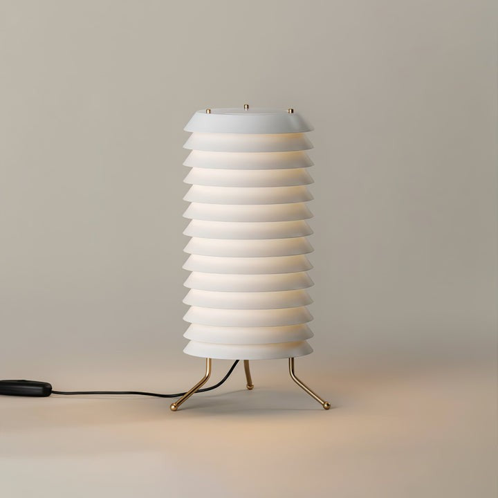 Modern Stacked Disk Tower Table Lamp