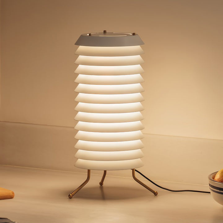 Modern Stacked Disk Tower Table Lamp