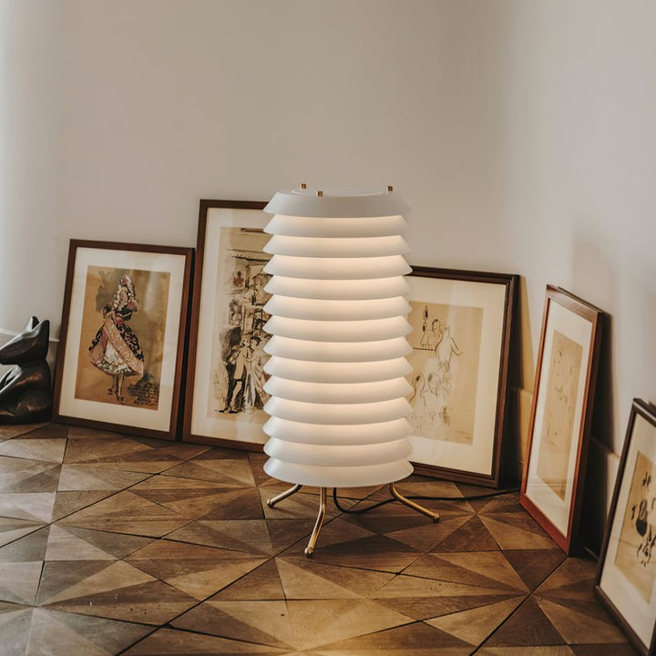 Modern Stacked Disk Tower Table Lamp