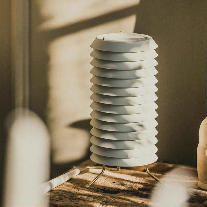 Modern Stacked Disk Tower Table Lamp