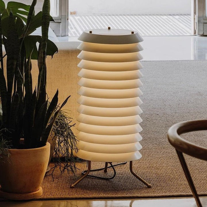 Modern Stacked Disk Tower Table Lamp