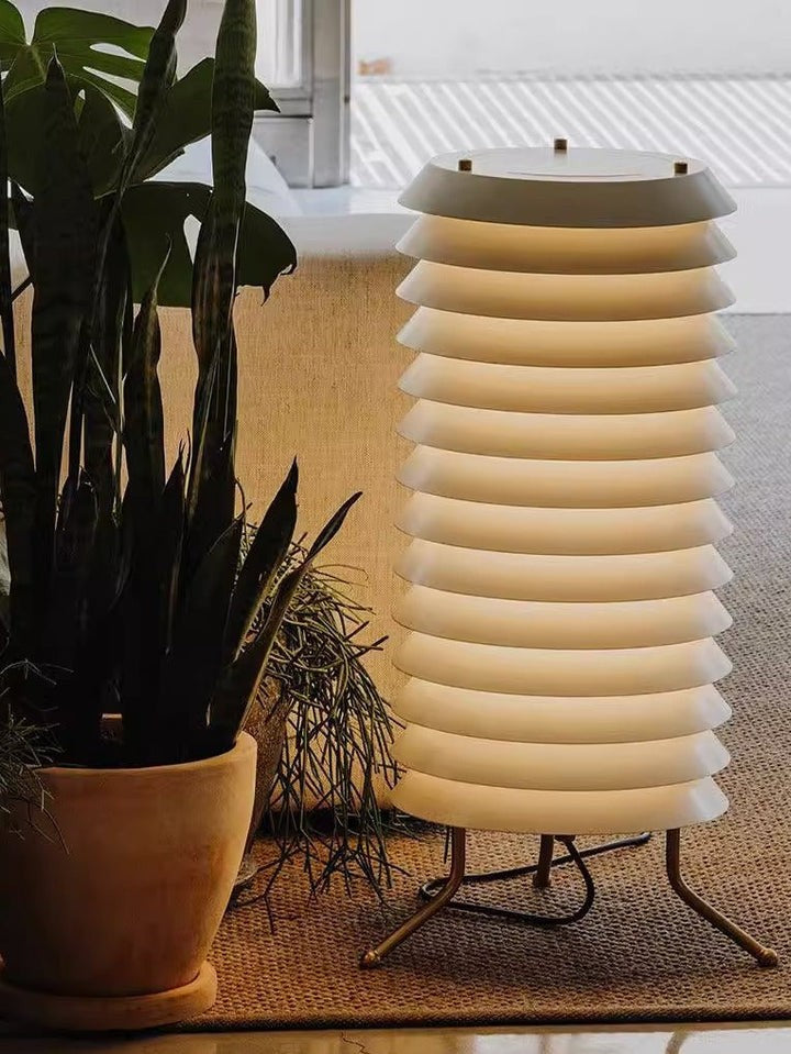 Modern Stacked Disk Tower Table Lamp