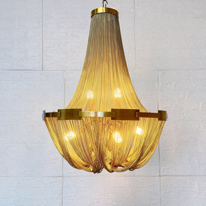 Modern Tassel Aluminum Chain Chandelier
