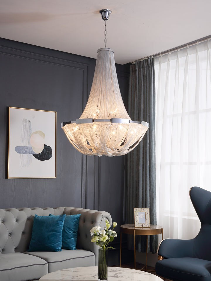 Modern Tassel Aluminum Chain Chandelier