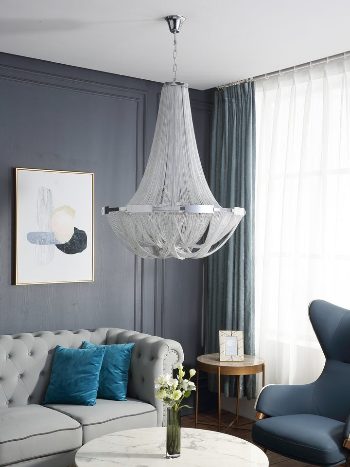 Modern Tassel Aluminum Chain Chandelier