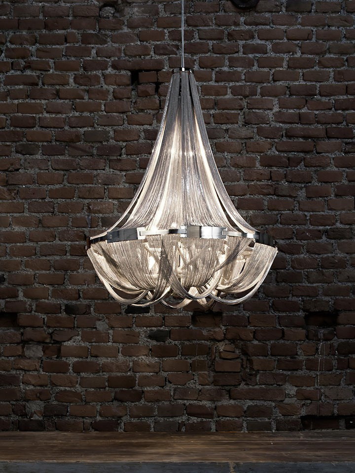 Modern Tassel Aluminum Chain Chandelier