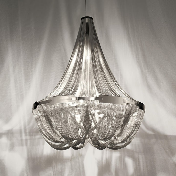 Modern Tassel Aluminum Chain Chandelier