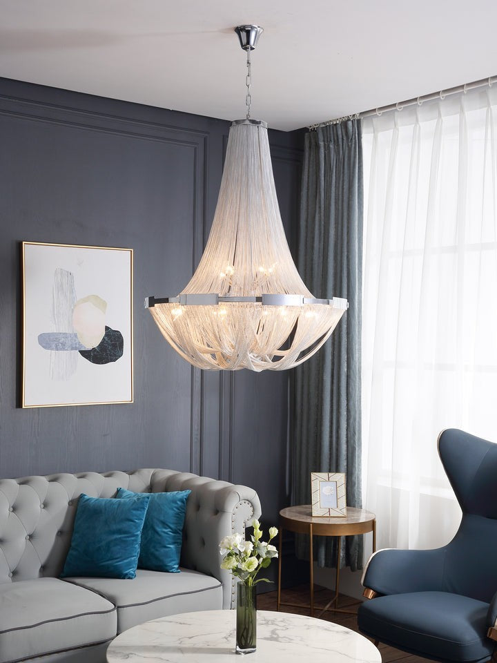 Modern Tassel Aluminum Chain Chandelier