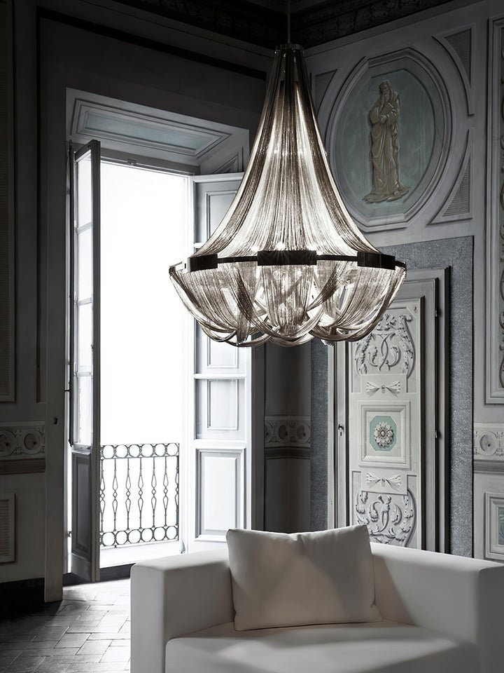 Modern Tassel Aluminum Chain Chandelier