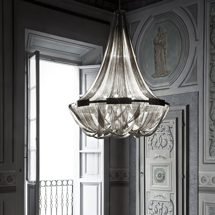 Modern Tassel Aluminum Chain Chandelier