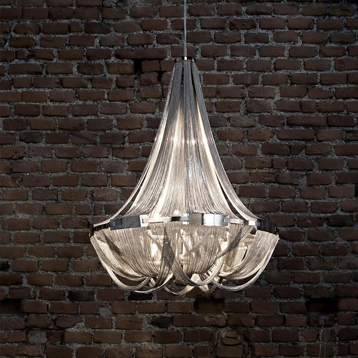Modern Tassel Aluminum Chain Chandelier