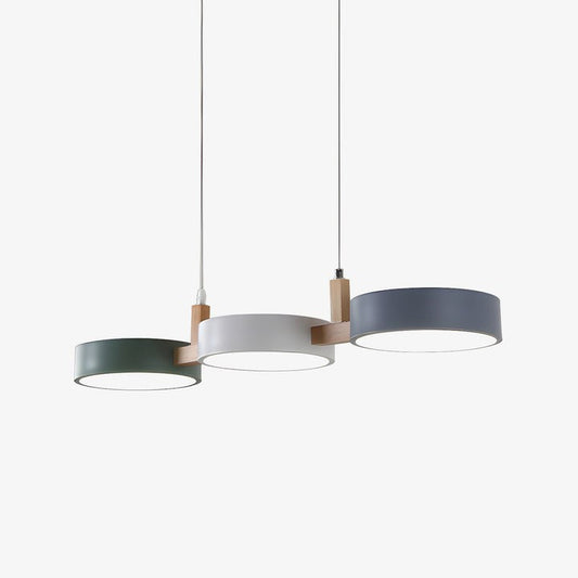 Modern Trio Pendant Light with Circular LED Shades